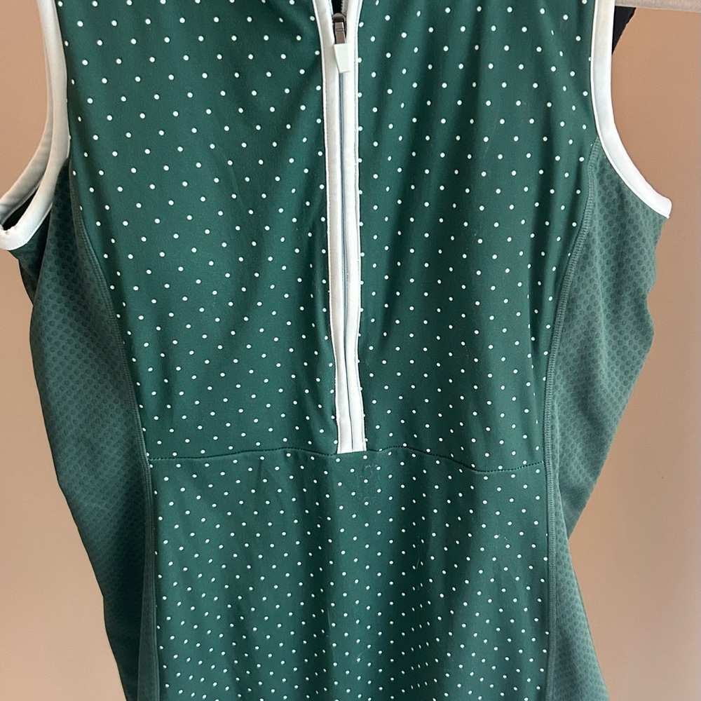 Talbots Green Top with White Dots tennis/workout dress